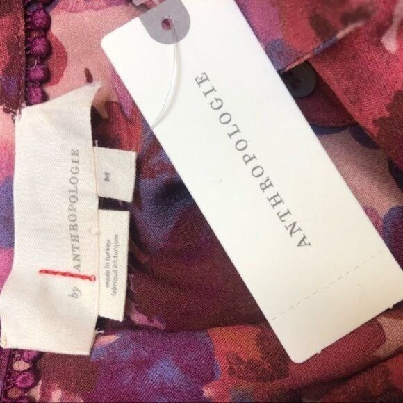 Anthropologie Breezy Tunic Buttondown Pink Combo Medium - Picture 9 of 9